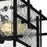 Quoizel Daphne 2 Light Semi-Flush Mount, Matte Black/Clear Ice