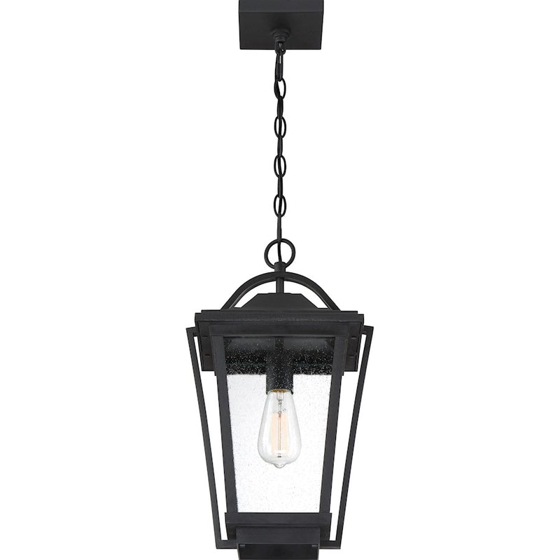 Quoizel Darius 1 Light 11" Outdoor Lantern, Earth Black