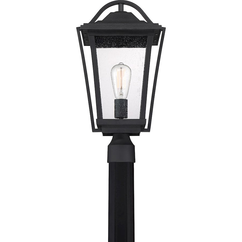 Quoizel Darius 1 Light Square Outdoor Lantern, Earth Black