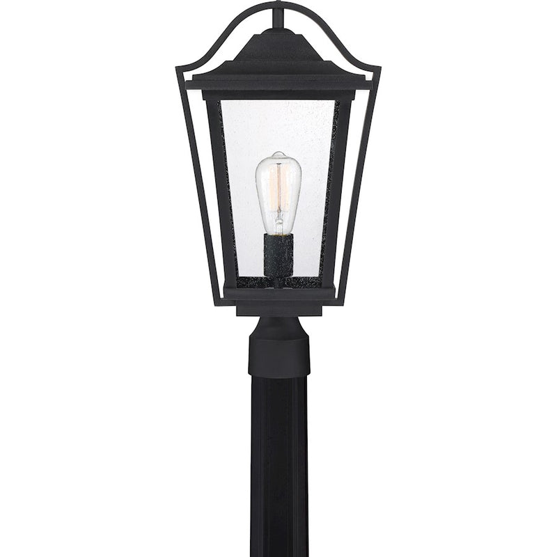 Quoizel Darius 1 Light Square Outdoor Lantern, Earth Black