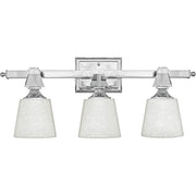 Quoizel 3 Light Deluxe Bath Fixture in Polished Chrome
