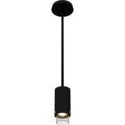 Quoizel Elio 8in 1-Light Mini Pendant | Modern Industrial Matte Black and Smoke Glass | Kitchen Island & Dining Nook | Model EIO1503MBK