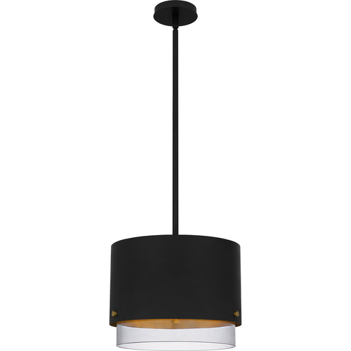 Quoizel Elio 14in 3-Light Pendant | Modern Industrial Matte Black and Smoke Glass | Kitchen Island & Dining Room | Model EIO1814MBK