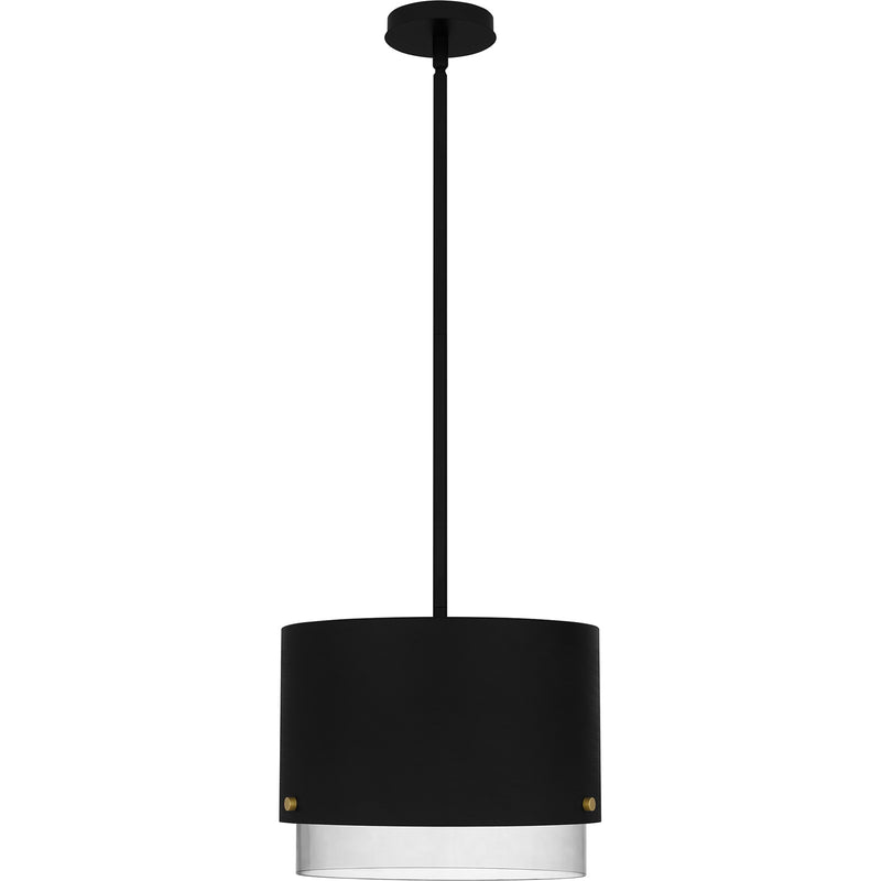 Quoizel Elio 14in 3-Light Pendant | Modern Industrial Matte Black and Smoke Glass | Kitchen Island & Dining Room | Model EIO1814MBK