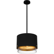 Quoizel Elio 14in 3-Light Pendant | Modern Industrial Matte Black and Smoke Glass | Kitchen Island & Dining Room | Model EIO1814MBK