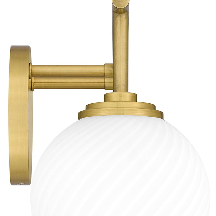 Quoizel Eloise 4 Light Bath Light, Aged Brass/Opal Etched Swirled