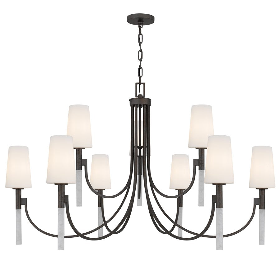 Quoizel Eloura 9-Lt Iron Gate Chandelier, Iron Gate - ELOU5048IN