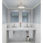 Quoizel Emile 3 Light Semi-Flush Mount, Brushed Nickel/Etched