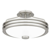 Quoizel Emile 3 Light Semi-Flush Mount, Brushed Nickel/Etched