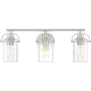 Quoizel Emerson 3 Light Bath Vanity, Brushed Nickel