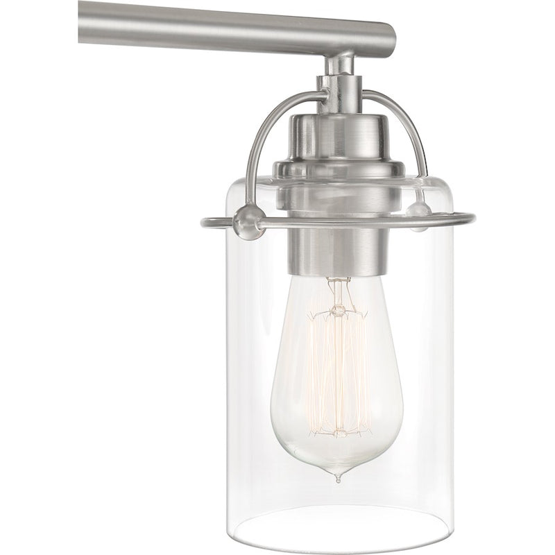 Quoizel Emerson 3 Light Bath Vanity, Brushed Nickel