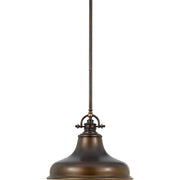 Quoizel Emery 14in 1-Light Pendant | Traditional Palladian Bronze and Bronze Metal | Kitchen Island & Dining Room | Model ER1814PN