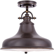 Quoizel Emery 14in 1-Light Pendant | Traditional Palladian Bronze and Bronze Metal | Kitchen Island & Dining Room | Model ER1814PN
