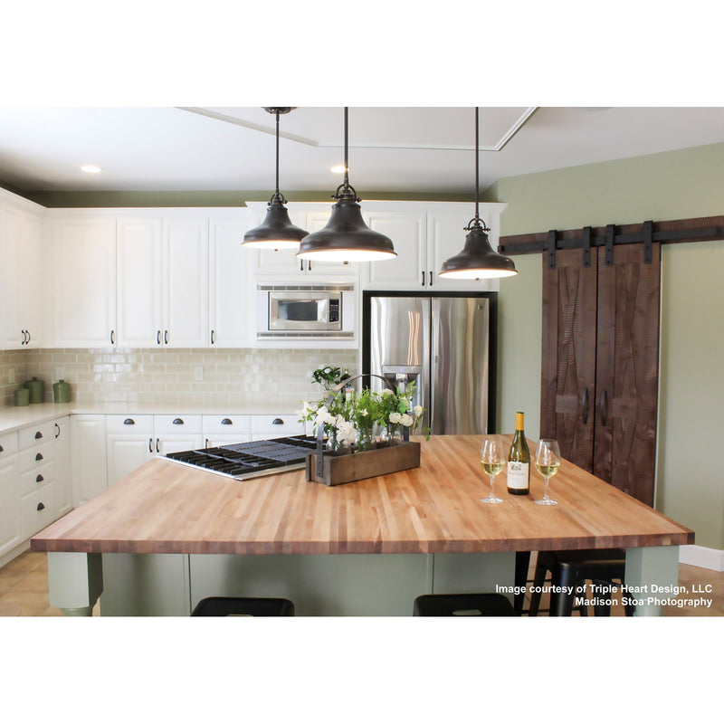 Quoizel Emery 14in 1-Light Pendant | Traditional Palladian Bronze and Bronze Metal | Kitchen Island & Dining Room | Model ER1814PN