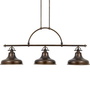 Quoizel Emery 53in 3-Light Island Chandelier | Traditional Palladian Bronze and Bronze Metal | Kitchen Island & Dining Room | Model ER353PN