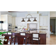 Quoizel Emery 53in 3-Light Island Chandelier | Traditional Palladian Bronze and Bronze Metal | Kitchen Island & Dining Room | Model ER353PN