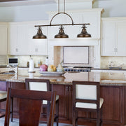 Quoizel Emery 53in 3-Light Island Chandelier | Traditional Palladian Bronze and Bronze Metal | Kitchen Island & Dining Room | Model ER353PN