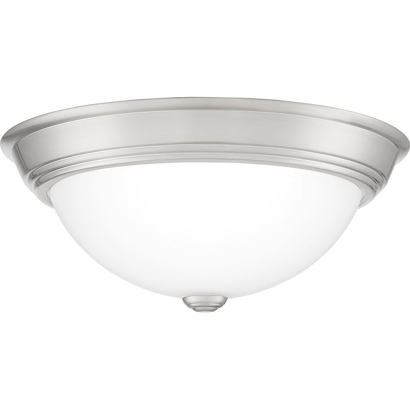 Quoizel Erwin 2 Light Flush Mount, Brushed Nickel