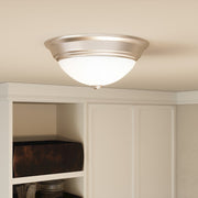 Quoizel Erwin 2 Light Flush Mount, Brushed Nickel
