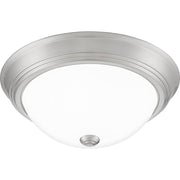 Quoizel Erwin 2 Light Flush Mount, Brushed Nickel