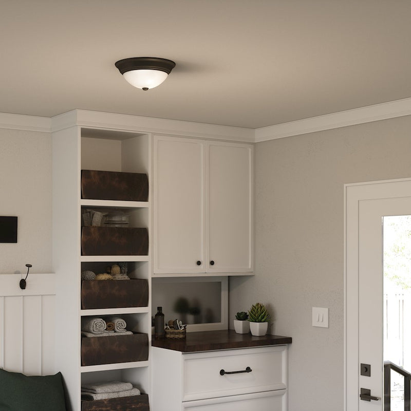 Quoizel Erwin 2 Light Flush Mount, Matte Black