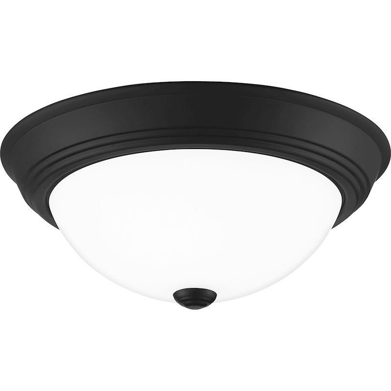 Quoizel Erwin 2 Light Flush Mount, Matte Black