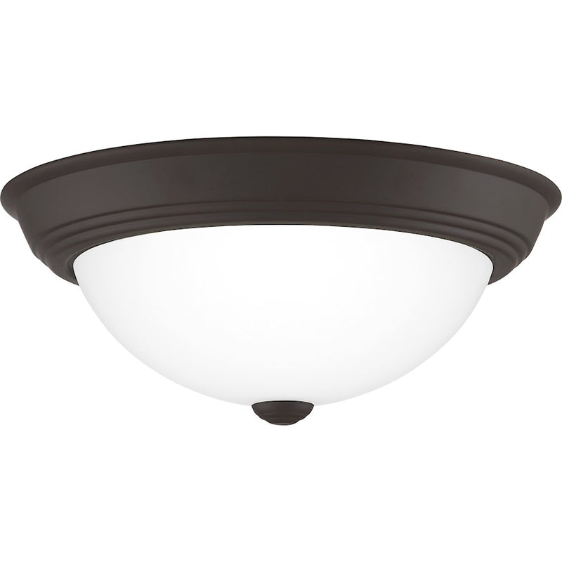 Quoizel Erwin 2 Light Flush Mount, Old Bronze