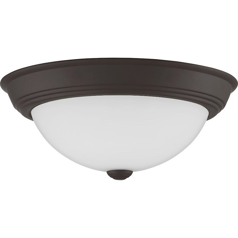 Quoizel Erwin 2 Light Flush Mount, Old Bronze