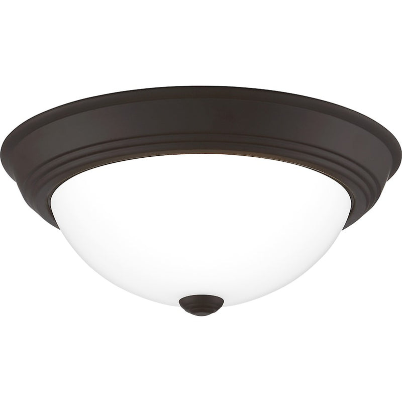 Quoizel Erwin 2 Light Flush Mount, Old Bronze
