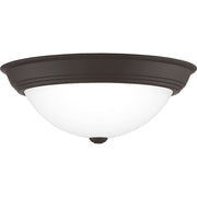 Quoizel Erwin 3 Light Flush Mount, Old Bronze