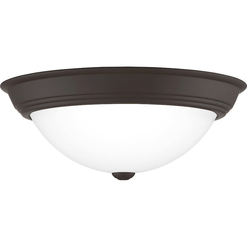 Quoizel Erwin 3 Light Flush Mount, Old Bronze