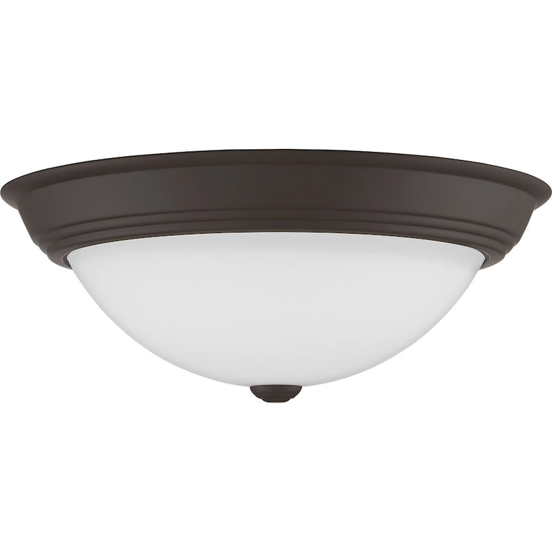 Quoizel Erwin 3 Light Flush Mount, Old Bronze