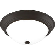 Quoizel Erwin 3 Light Flush Mount, Old Bronze