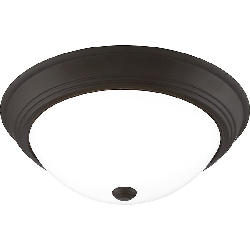 Quoizel Erwin 3 Light Flush Mount, Old Bronze