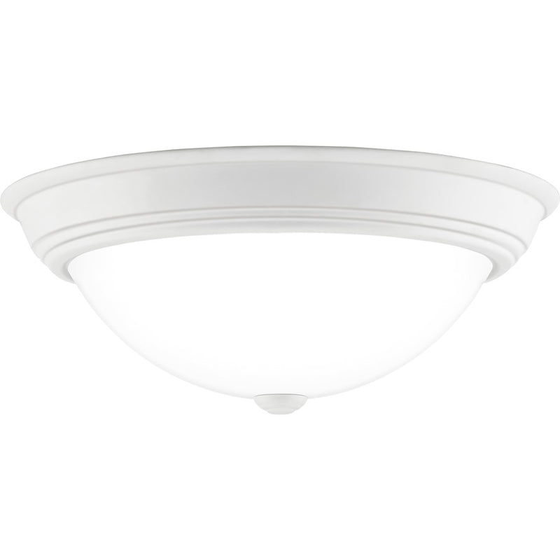 Quoizel Erwin 3 Light Flush Mount, White Lustre