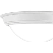 Quoizel Erwin 3 Light Flush Mount, White Lustre