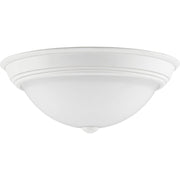 Quoizel Erwin 3 Light Flush Mount, White Lustre