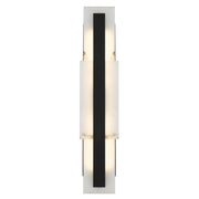 Quoizel Esme 24in LED Wall Sconce | Contemporary Matte Black and Faux Alabaster | Bathroom & Hallway Vanity Light | Model ESM8705MBK