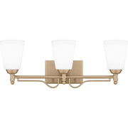 Quoizel Esther 3 Light Bath Light, Bronze Gold/Opal Etched Glass - ESR8623BGD