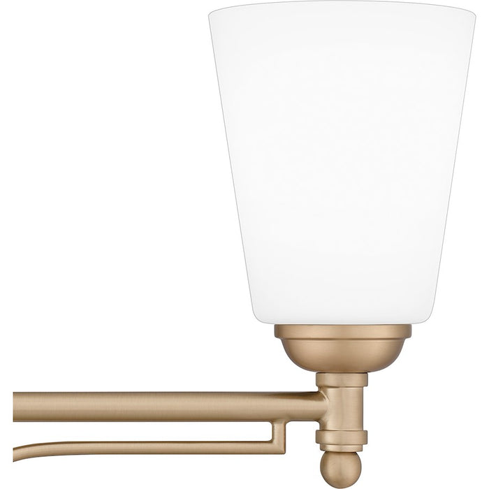 Quoizel Esther 3 Light Bath Light, Bronze Gold/Opal Etched Glass