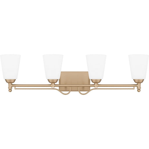 Quoizel Esther 4 Light Bath Light, Bronze Gold/Opal Etched Glass