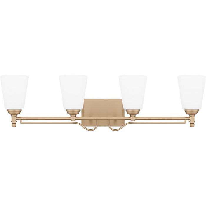 Quoizel Esther 4 Light Bath Light, Bronze Gold/Opal Etched Glass