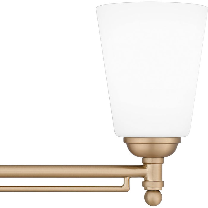 Quoizel Esther 4 Light Bath Light, Bronze Gold/Opal Etched Glass