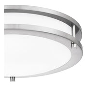 Quoizel Euclid 3" Semi-Flush Mount, Brushed Nickel/White