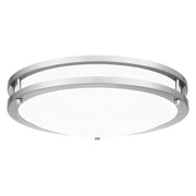 Quoizel Euclid 4" Semi-Flush Mount, Brushed Nickel/White