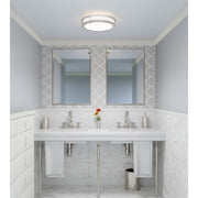 Quoizel Euclid 4" Semi-Flush Mount, Brushed Nickel/White
