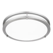 Quoizel Euclid 4" Semi-Flush Mount, Brushed Nickel/White