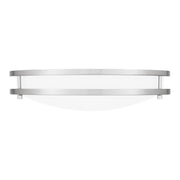 Quoizel Euclid 4" Semi-Flush Mount, Brushed Nickel/White