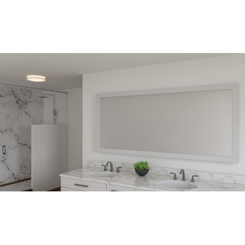 Quoizel Euclid 4" Semi-Flush Mount, White Lustre/White