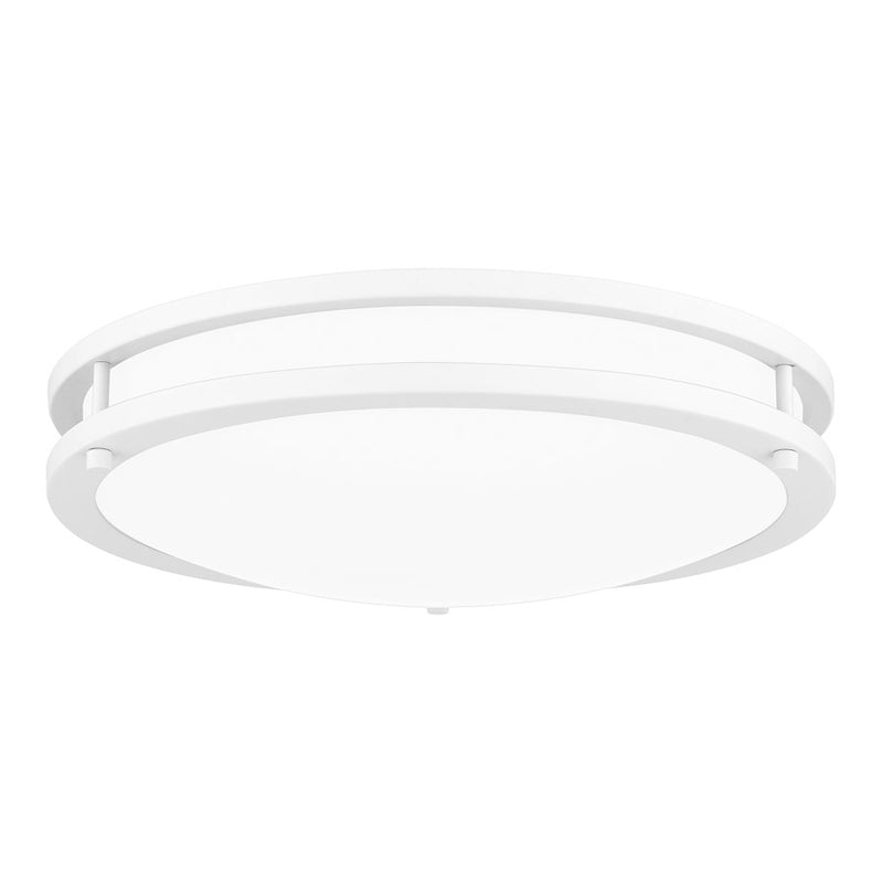 Quoizel Euclid 4" Semi-Flush Mount, White Lustre/White